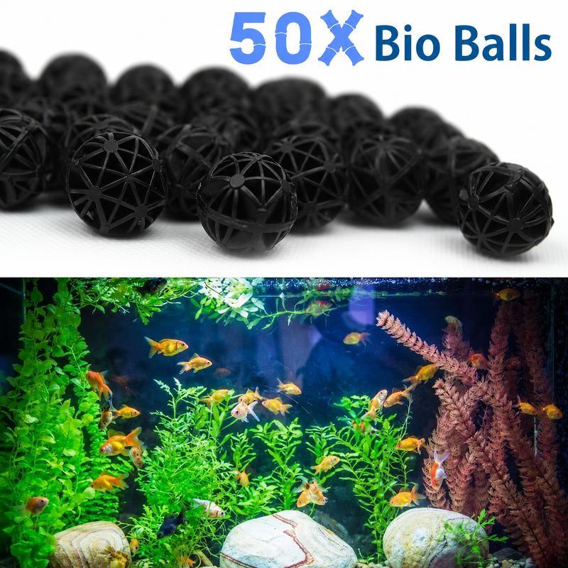 Marine Aquarium Filter Media - 50 Peças de Bolas de Filtro